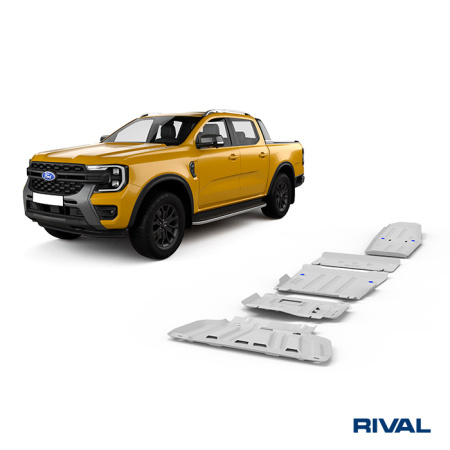 Juego de protecciones (Radiador, Motor, Caja de cambios, Caja de transferencia, Depósito de combustible) Ford Ranger 2022-;  Volkswagen Amarok 2023-; 2 l. / diesel; 3 l. / diesel